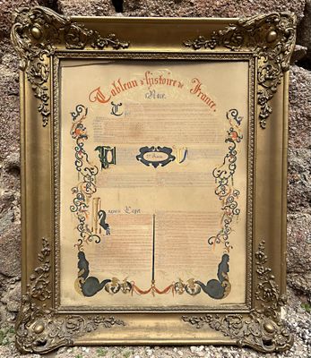 un tableau au cadre doré richement décoré représentant la déclaration de la déclaration de la déclaration de la déclaration de la déclaration de la déclaration de la déclaration de la déclaration de la déclaration de la déclaration