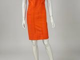 an orange dress on a mannequin mannequin mannequin mannequin mannequin mann