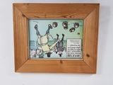 a picture of a picture of a man on a skateboard in a picture frame