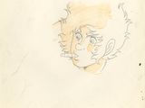 dessin représentant le visage d'un homme avec une cigarette dans la bouche et une autre qui dépasse de sa bouche