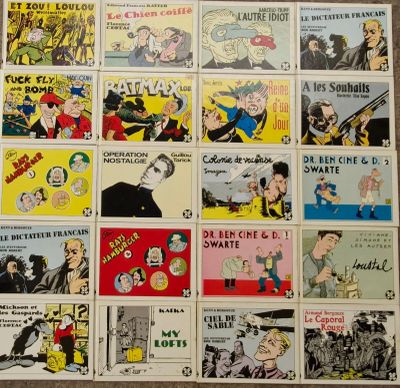 a lot of old comic books on the table