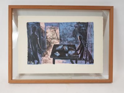 Camille CLAUS (1920-2005) - Scène d'intérieur, 1959 - Lithog…