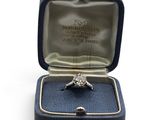 an image of a diamond ring in a blue box
