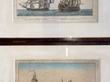 deux photos encadrées représentant des navires, accrochées au mur
