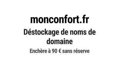 Nom de domaine monconfort.fr. Catégorie: Services à la perso…