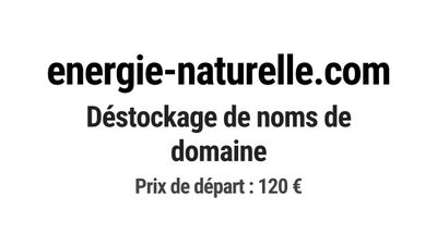 Nom de domaine energie-naturelle.