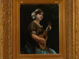an image of a painting of a woman playing a guitar