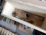 a picture of a dirty bathroom sink with a broken faucet