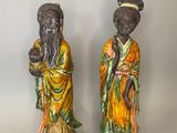 paire de figurines chinoises représentant un homme et une femme