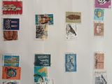 many different stamps on the wall of this room