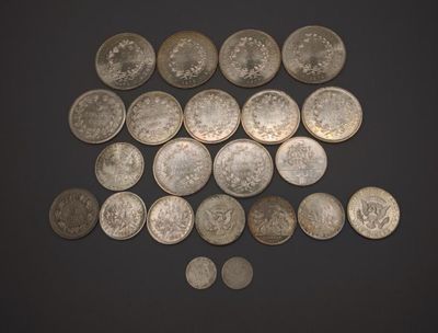 Lot de pièces en argent – 404,9 g d'histoire