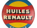 an image of a red, yellow, and blue sign with the words hulls renault service