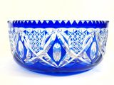 an image of a blue glass bowl on a white background