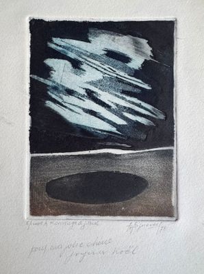 peinture représentant une image en noir et blanc d'un objet en noir et blanc