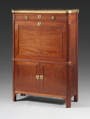 a george ii mahogany and brass mounted cabinet