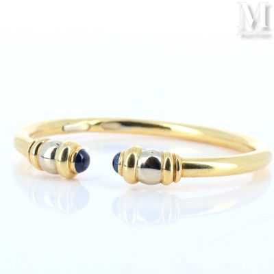 CHIMENTO Bracelet jonc en or jaune et blanc 18k (750 millièm…