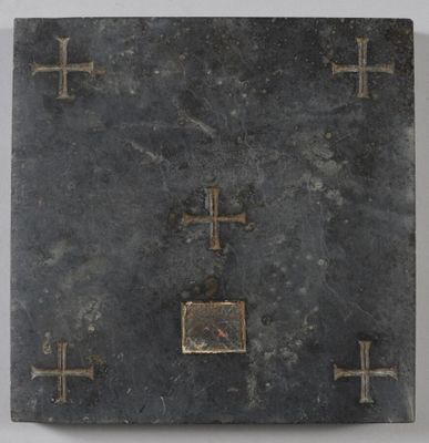 an image of an old book with crosses on it