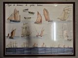 a picture of a picture of boats in the water