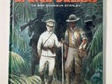 an image of a book with a picture of two men standing in the jungle