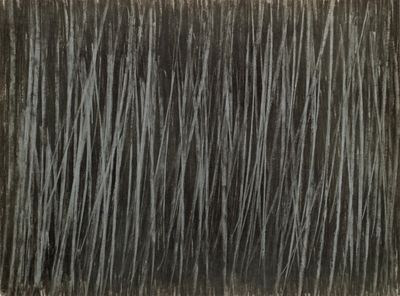 an image of a black and white painting on a wall
