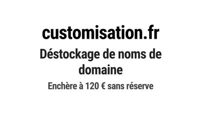 Nom de domaine customisation.fr.