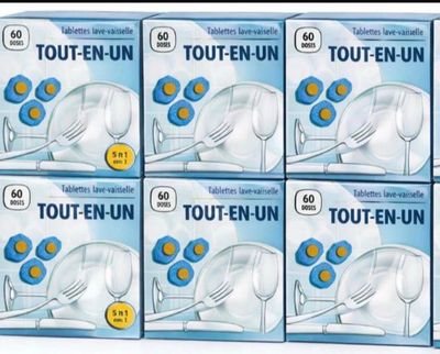 Lot de 6 paquets de 60 pastilles lave-vaisselle vaisselle