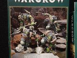 three boxed warcro miniatures are on display in a store