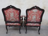 pair of antique chairs with red upholstered upholstered upholstered upholstered upholstered upholstered upholstered upholstered uphol