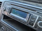 a close up of a radio in a car