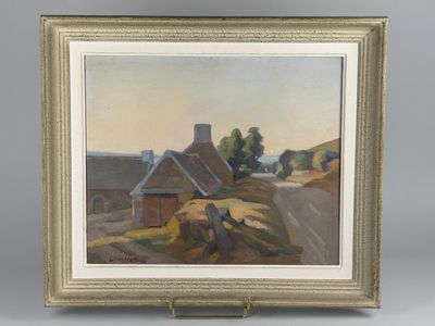 Louis MARÉCHAL (1884-1971). "Chaumières sur la côte bretonne…