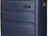 a close up of a piece of luggage on wheels on a white background