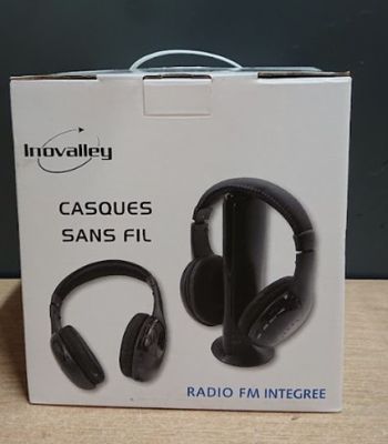 Double casque TV sans fil-INOVALLEY CAQ02 - Radio FM intégré…