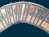 a lot of cards that are sitting on a table