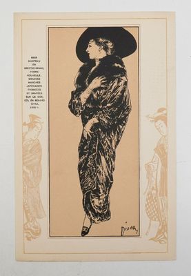 un dessin en noir et blanc représentant une femme portant un chapeau
