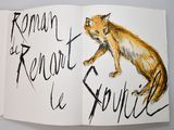 a picture of a book with a drawing of a cat
