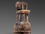 a close up of a statue of a horse on a pedestal