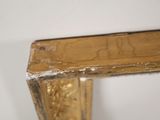 a close up of a piece of wood that is peeling off