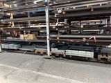 a lot of shelves that have different types of metal