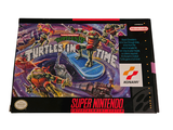 teenage mutant turtles in time super nintendo game box