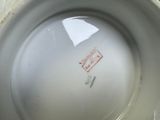 a close up view of a bowl with a label on it