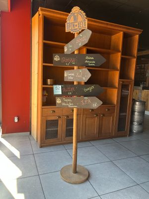 a sign that points in all directions to different places
