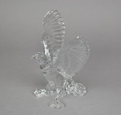 JEANNETTE (XXe) - Aigle aux ailes déployées en cristal signé…