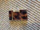 tortoise and gold tone tie bar