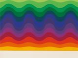 an image of a rainbow colored painting on a white background
