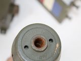 a close up of a metal object on a table