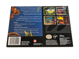 a back cover of a video game with a picture of a dinosaur