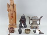 many items that are sitting on a white surface