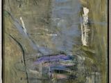 an image of a painting on a wall with a painting of a boat in the water