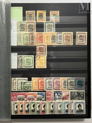 a picture of a collection of stamps in a display case