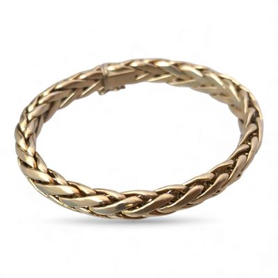 BRACELET maille palmier en or jaune poids 31 g long 18,5 cm - Photo 1